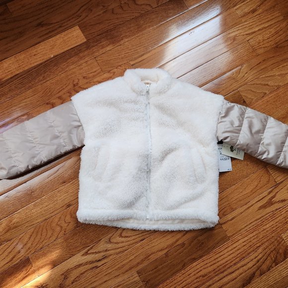 3T Mix media embroidered fleece jacket